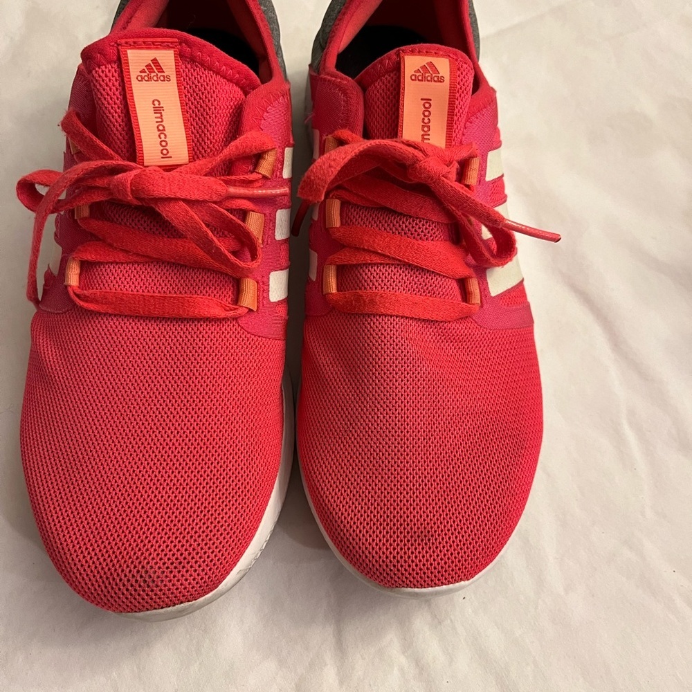 Adidas Pink Sneakers with White Stripes size 10 - Picture 2 of 5